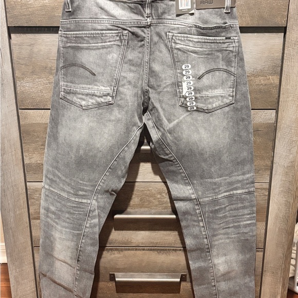 G-Star Men's Washed Gray Slim Jeans - Picture 3 of 6